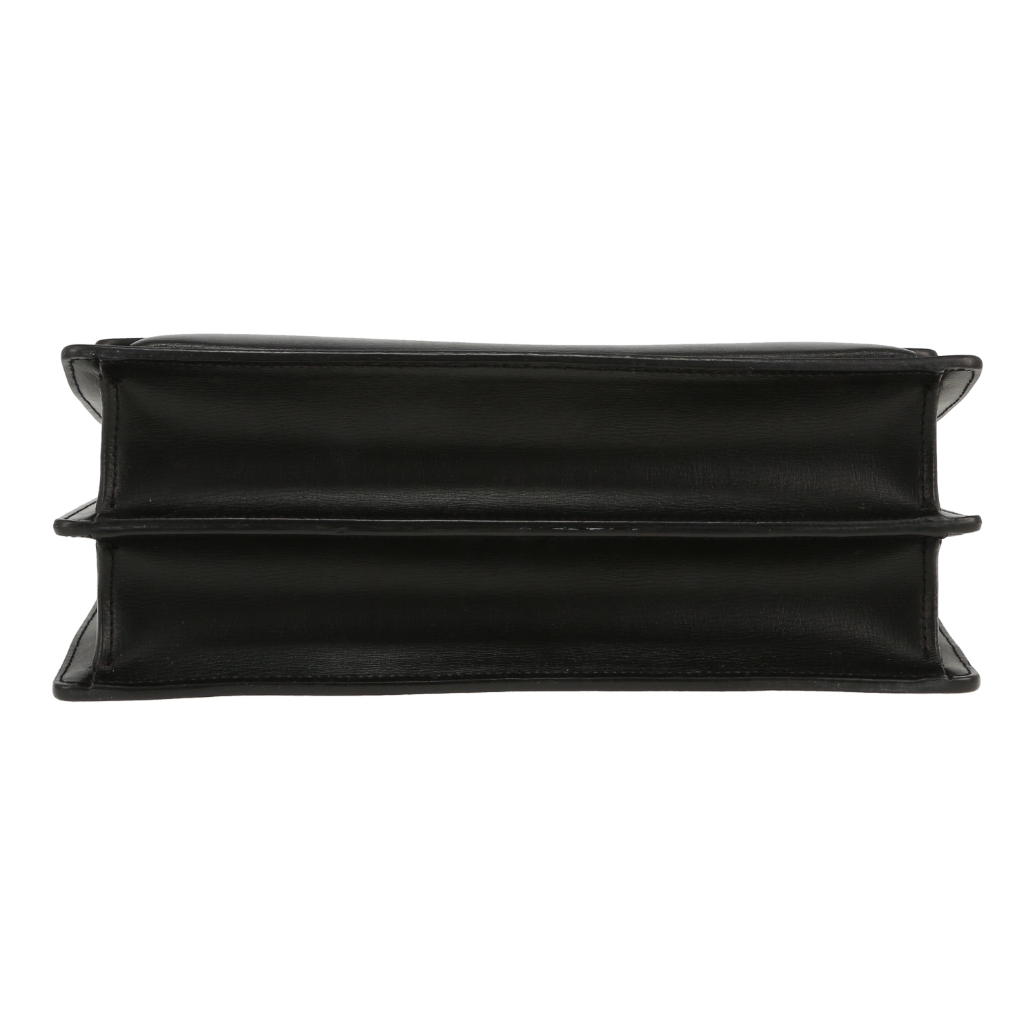 Bolso bandolera Saint Laurent  Sunset en cuero negro - Detail D1