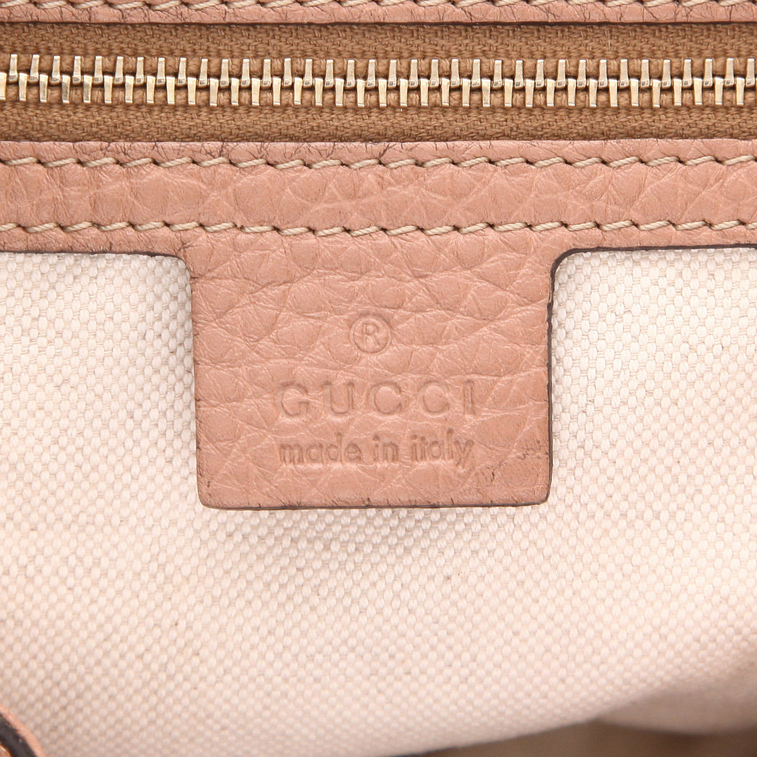 Sac à main Gucci   en cuir grainé rose - Detail D2