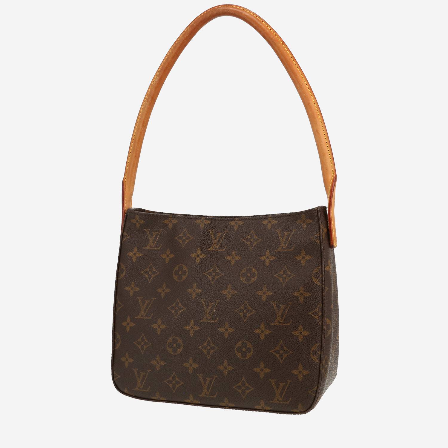 Louis Vuitton  Looping handbag  in brown monogram canvas  and natural leather