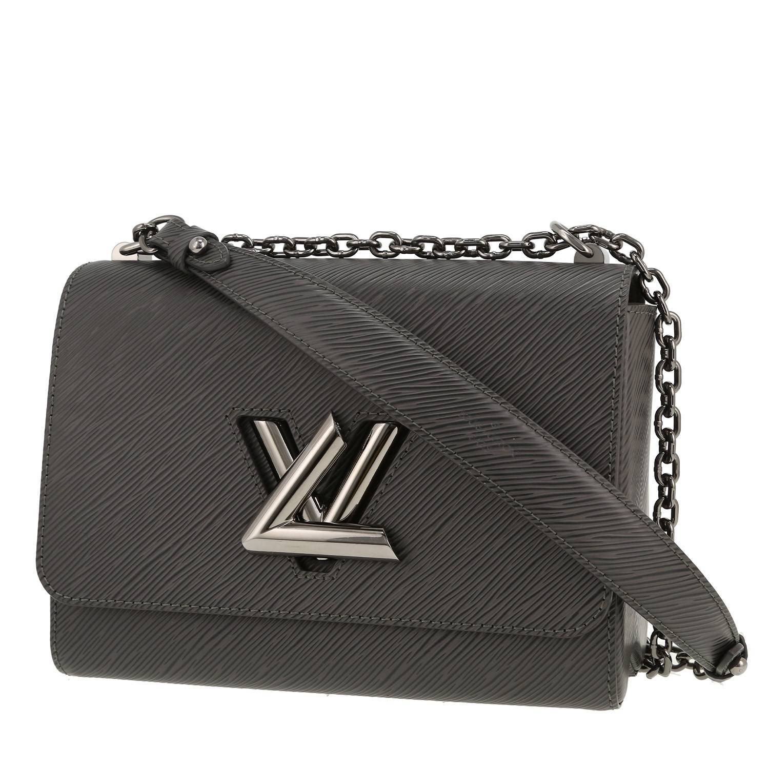 Sac Bandoulière Louis Vuitton Twist Cuir Épi Gris Occasion Sac Bandoulière Louis Vuitton Twist Cuir Épi Gris Occasion