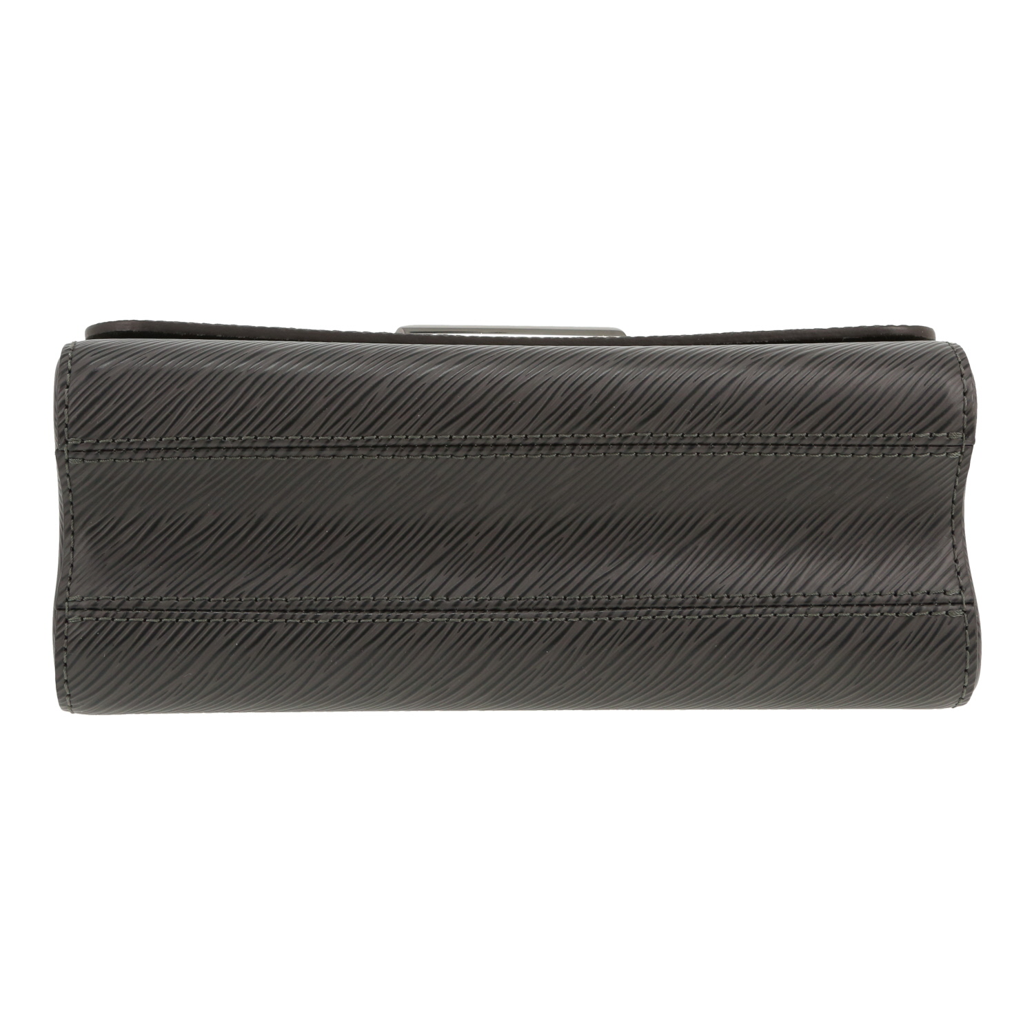 Louis Vuitton  Twist medium model  shoulder bag  in grey epi leather - Detail D1