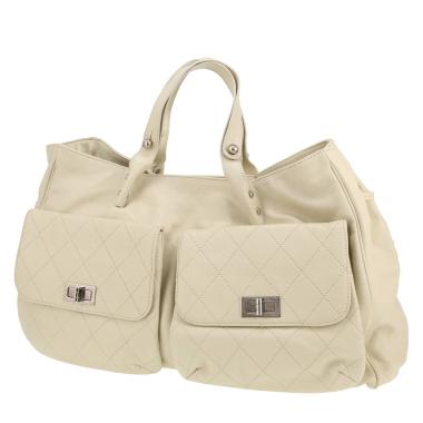 Shopping bag Chanel   in pelle martellata bianca