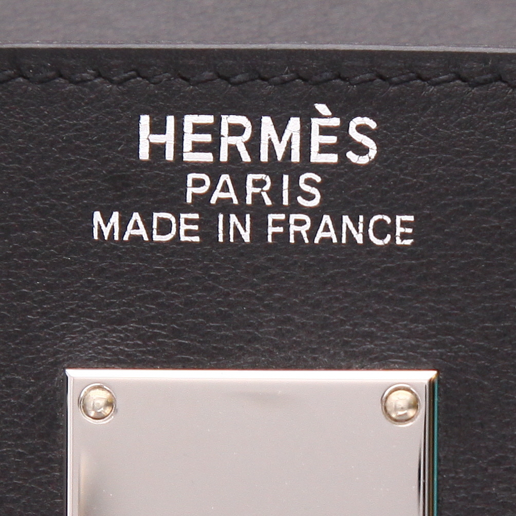 Hermès  Kelly 50 cm handbag  in black leather - Detail D2