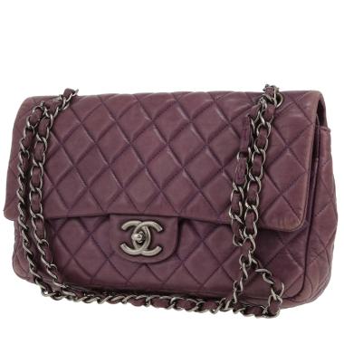 Bolso de mano Chanel  Timeless Classic en cuero acolchado violeta
