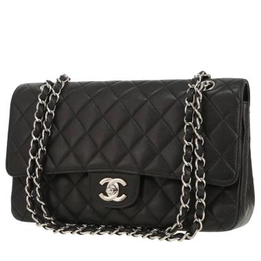 Sac à main Chanel  Timeless Classic en cuir grainé matelassé noir