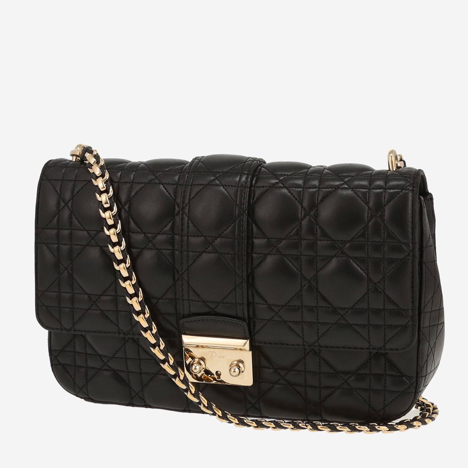 Sac à main Dior  Miss Dior Promenade en cuir cannage noir