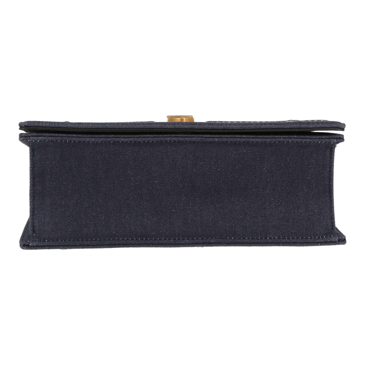 Bolso de mano Dior  Diorama en lona denim azul - Detail D1