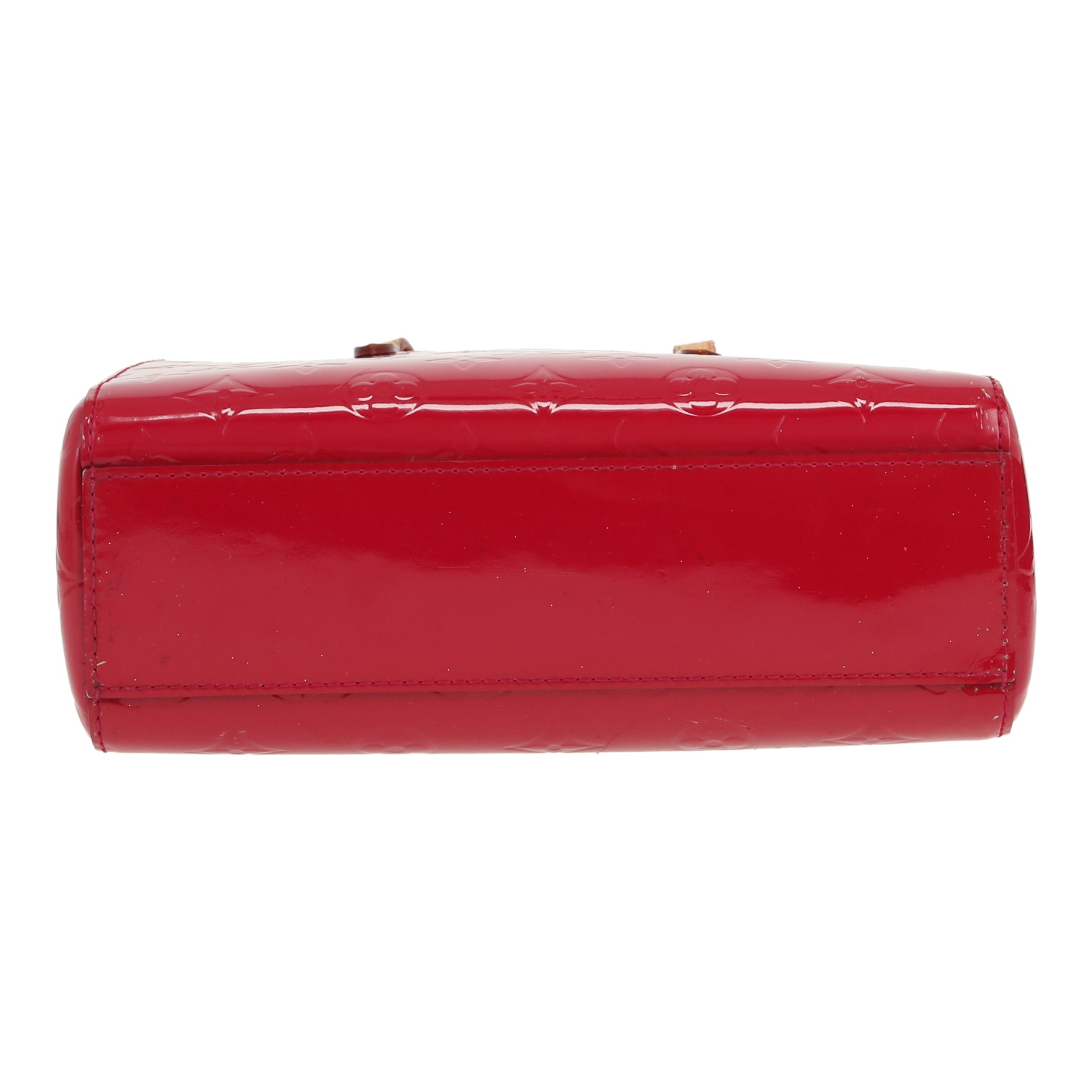 Louis Vuitton  Catalina handbag  in red monogram patent leather  and natural leather - Detail D1