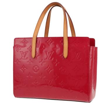 Louis Vuitton  Catalina handbag  in red monogram patent leather  and natural leather