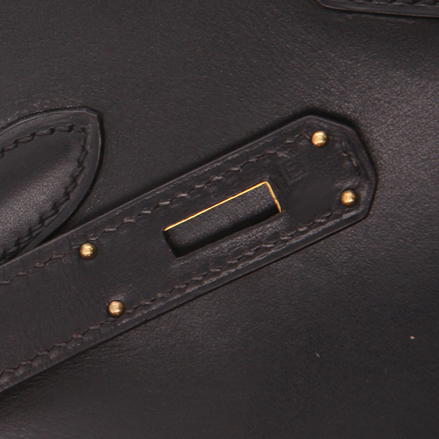 Hermès  Birkin 35 cm handbag  in black box leather - Detail D4