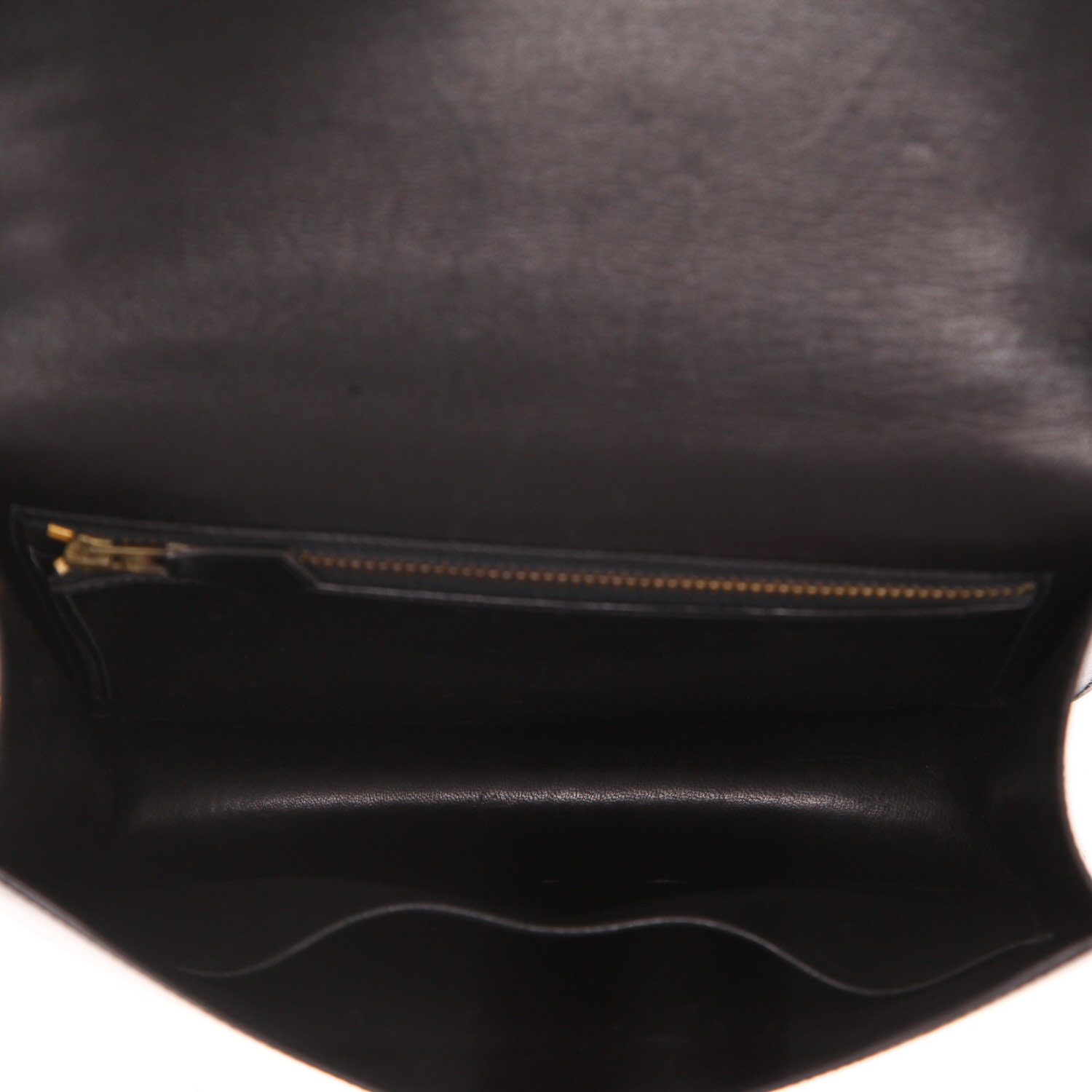 Bolso de mano Hermès  Constance en cuero box negro - Detail D3
