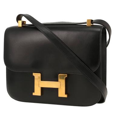 Hermès  Constance handbag  in black box leather