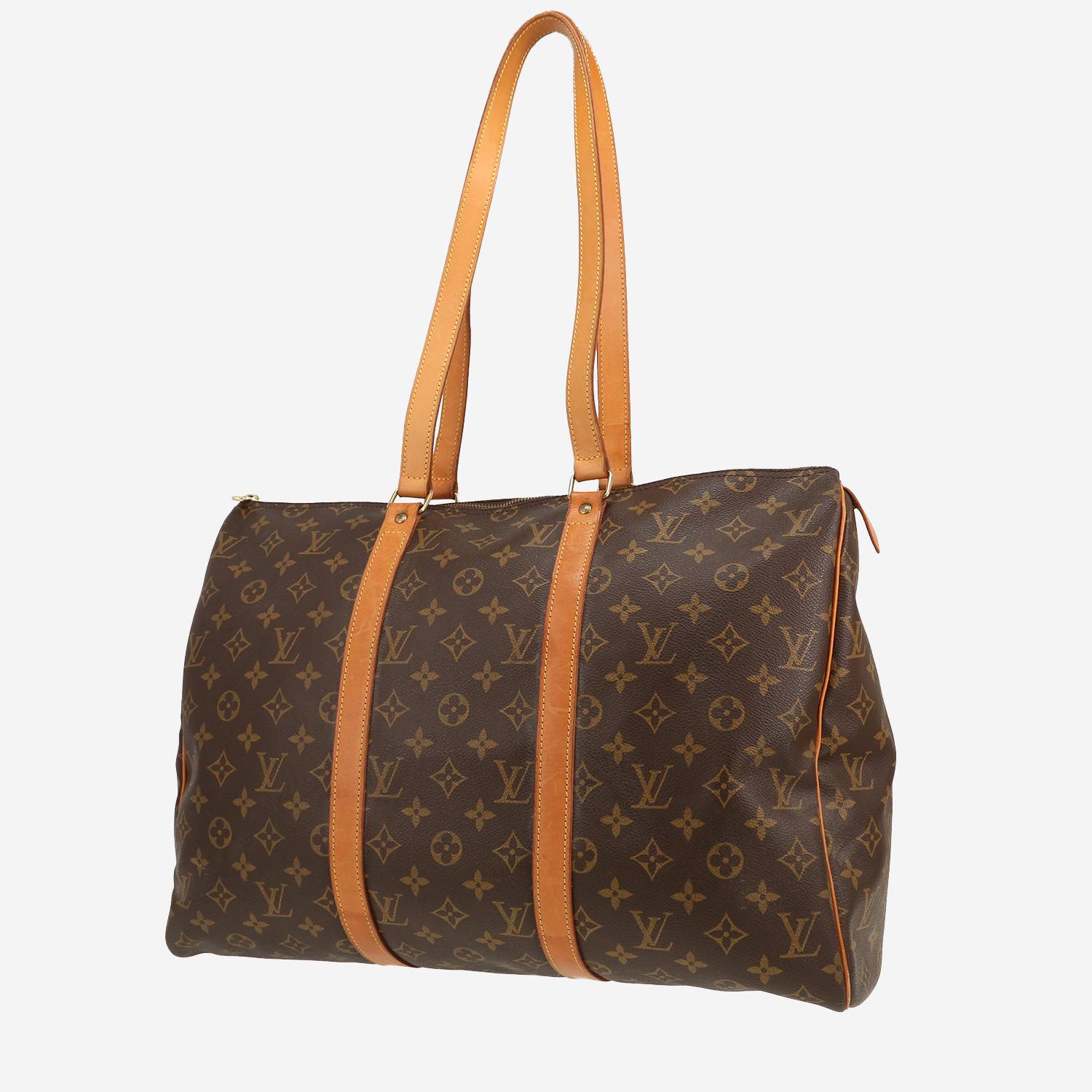 Bolso de fin de semana Louis Vuitton  Flanerie en lona Monogram marrón y cuero natural