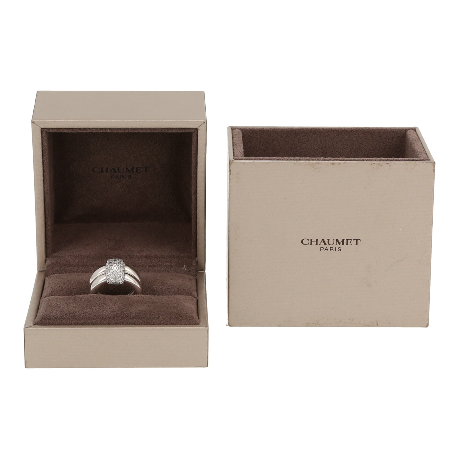 Bague Chaumet Duo en or blanc et diamants - Detail D2