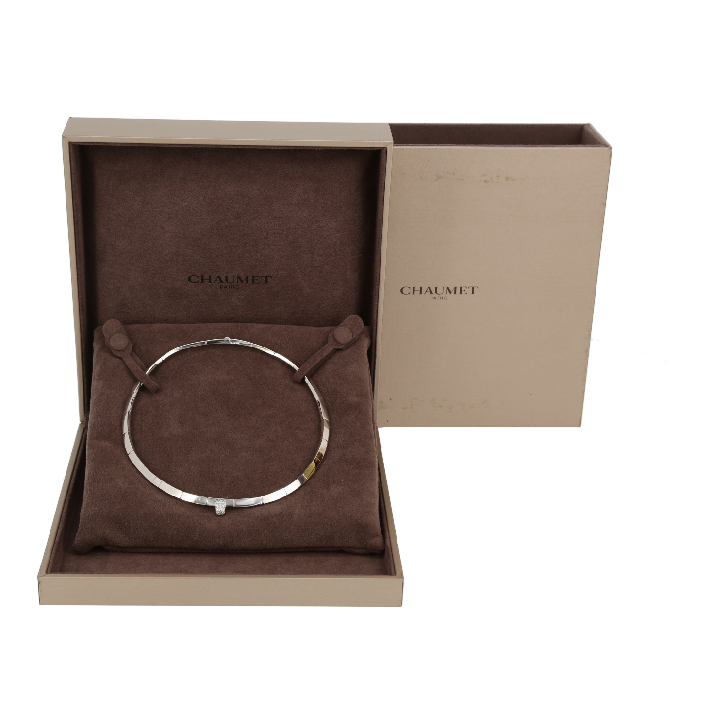 Chaumet necklace in white gold and diamonds - Detail D2