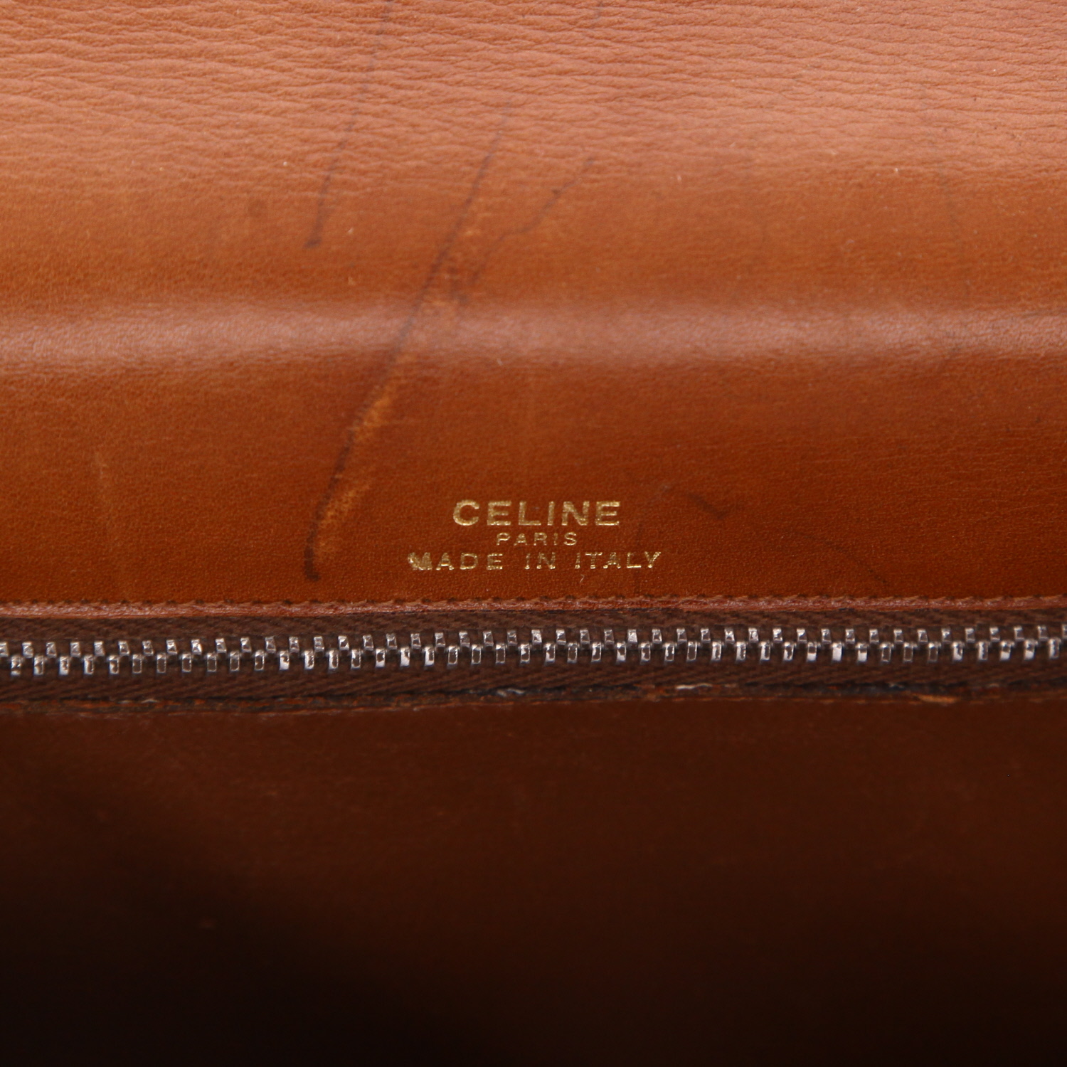Celine  Vintage handbag  in brown leather - Detail D2