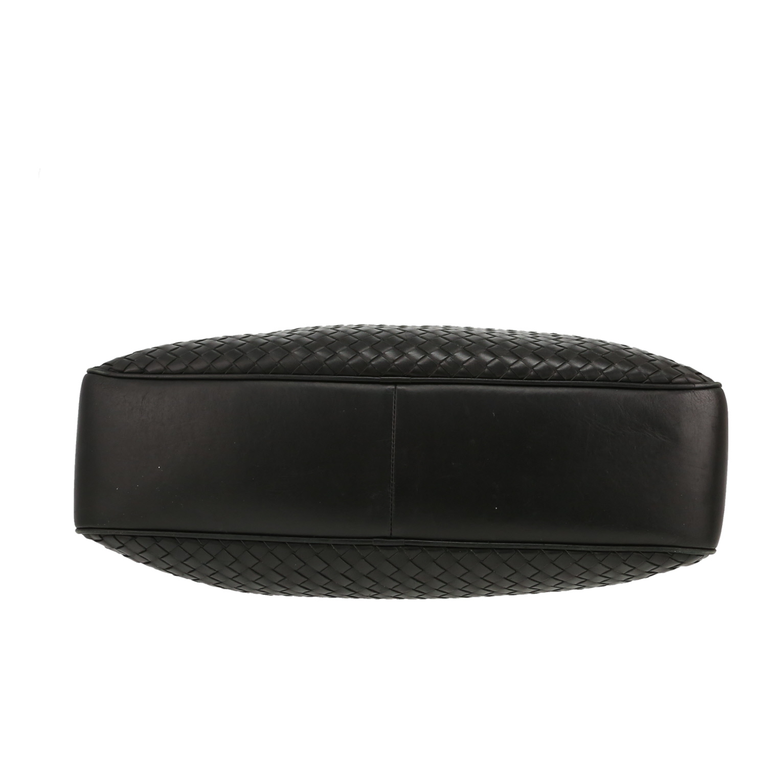 Borsa portadocumenti Bottega Veneta   in pelle intrecciata nera - Detail D1