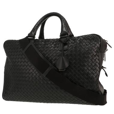 Borsa portadocumenti Bottega Veneta   in pelle intrecciata nera