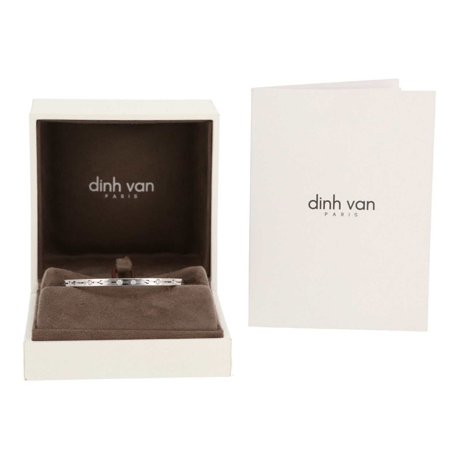 Bracelet Dinh Van Pulse petit modèle en or blanc et diamants