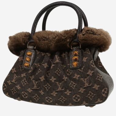 Louis Vuitton  Editions Limitées handbag  in brown monogram canvas Idylle  and brown leather