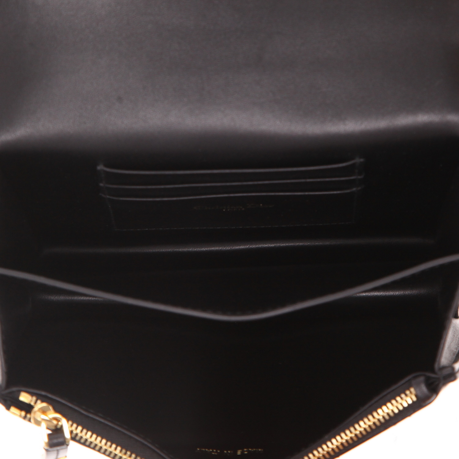 Dior Miss Caro shoulder bag in black cannage leather - Detail D3
