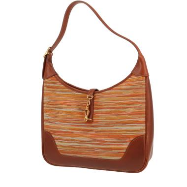 Hermès  Trim handbag  in orange, yellow and beige vibrato leather  and brown box leather
