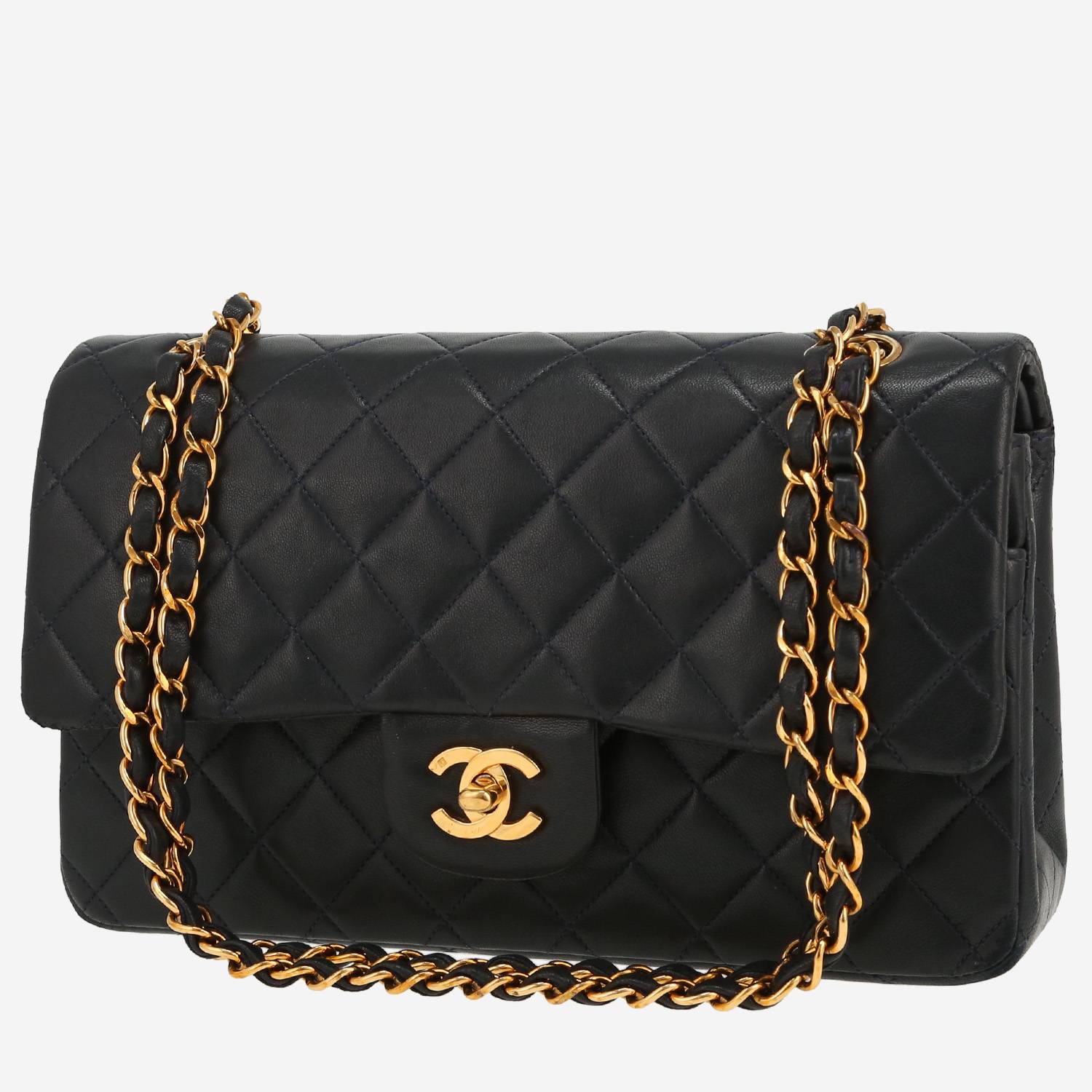 Bolso de mano Chanel  Timeless Classic en cuero acolchado azul marino