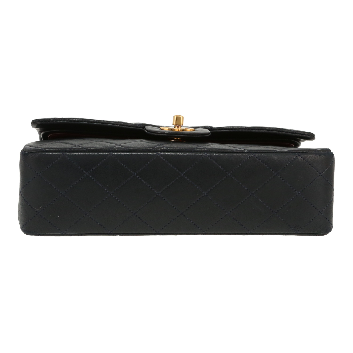 Chanel  Timeless Classic handbag  in navy blue quilted leather - Detail D1