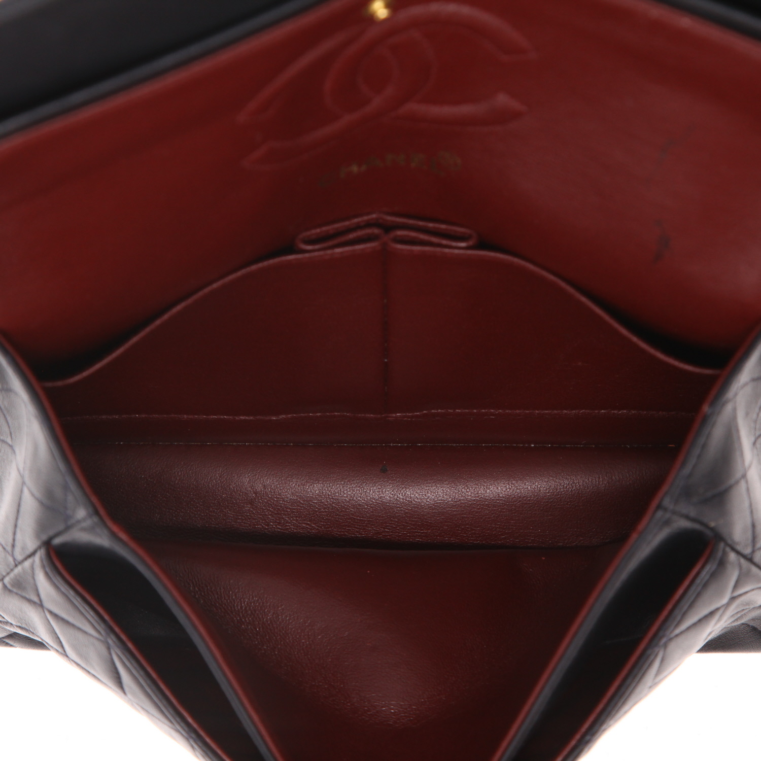 Sac à main Chanel  Timeless Classic en cuir matelassé bleu-marine - Detail D3