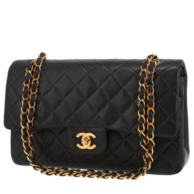 Sac à main Chanel  Timeless Classic en cuir matelassé bleu-marine