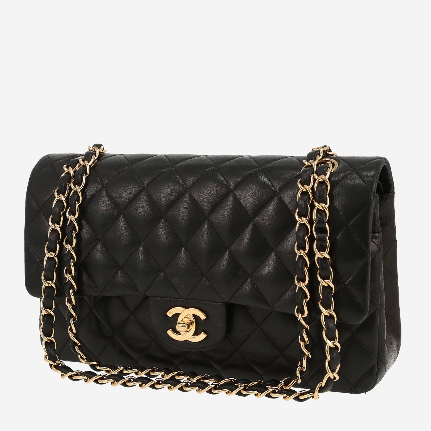 Bolso de mano Chanel  Timeless Classic en cuero acolchado negro