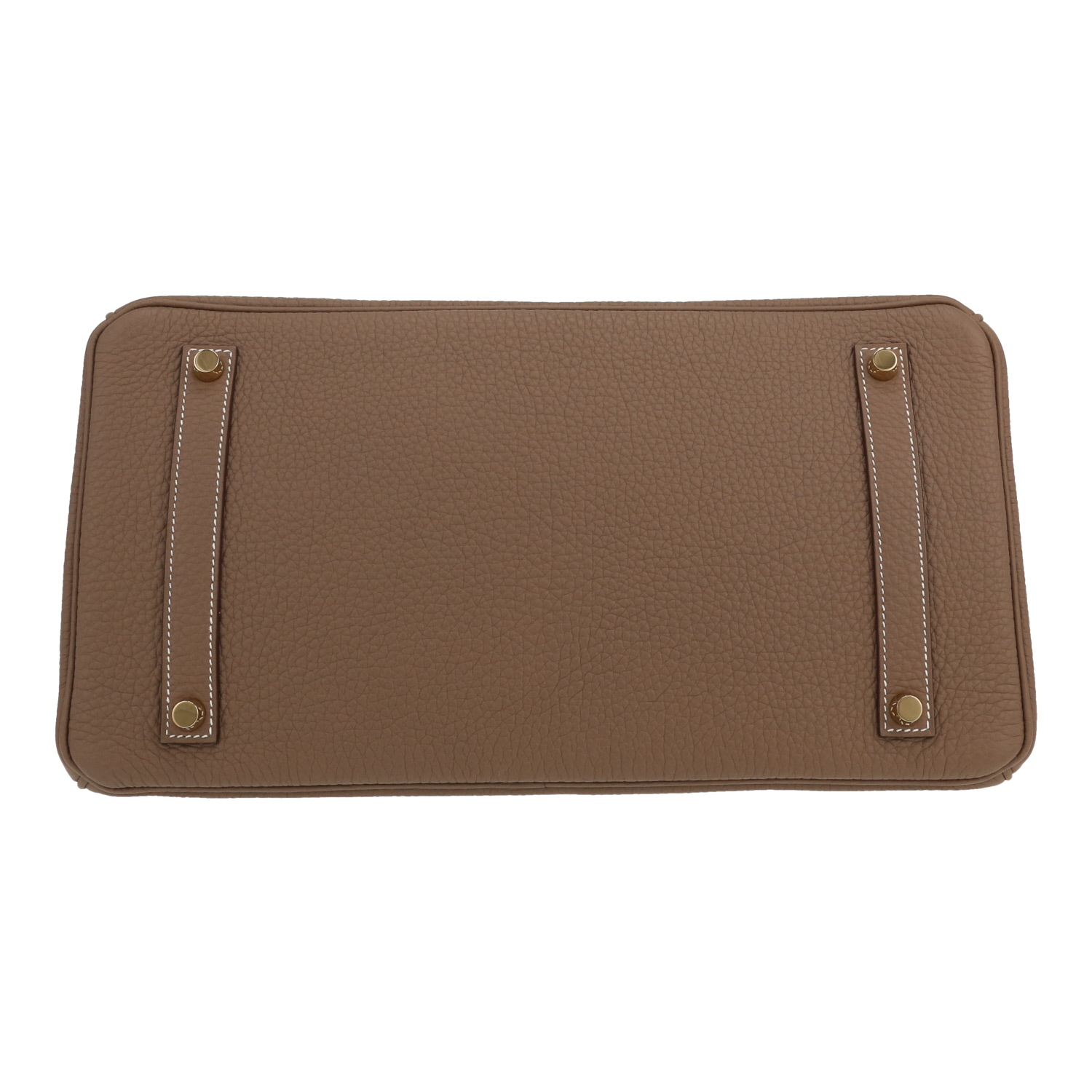 Bolso de mano Hermès  Birkin 35 cm en cuero togo marrón etoupe - Detail D1