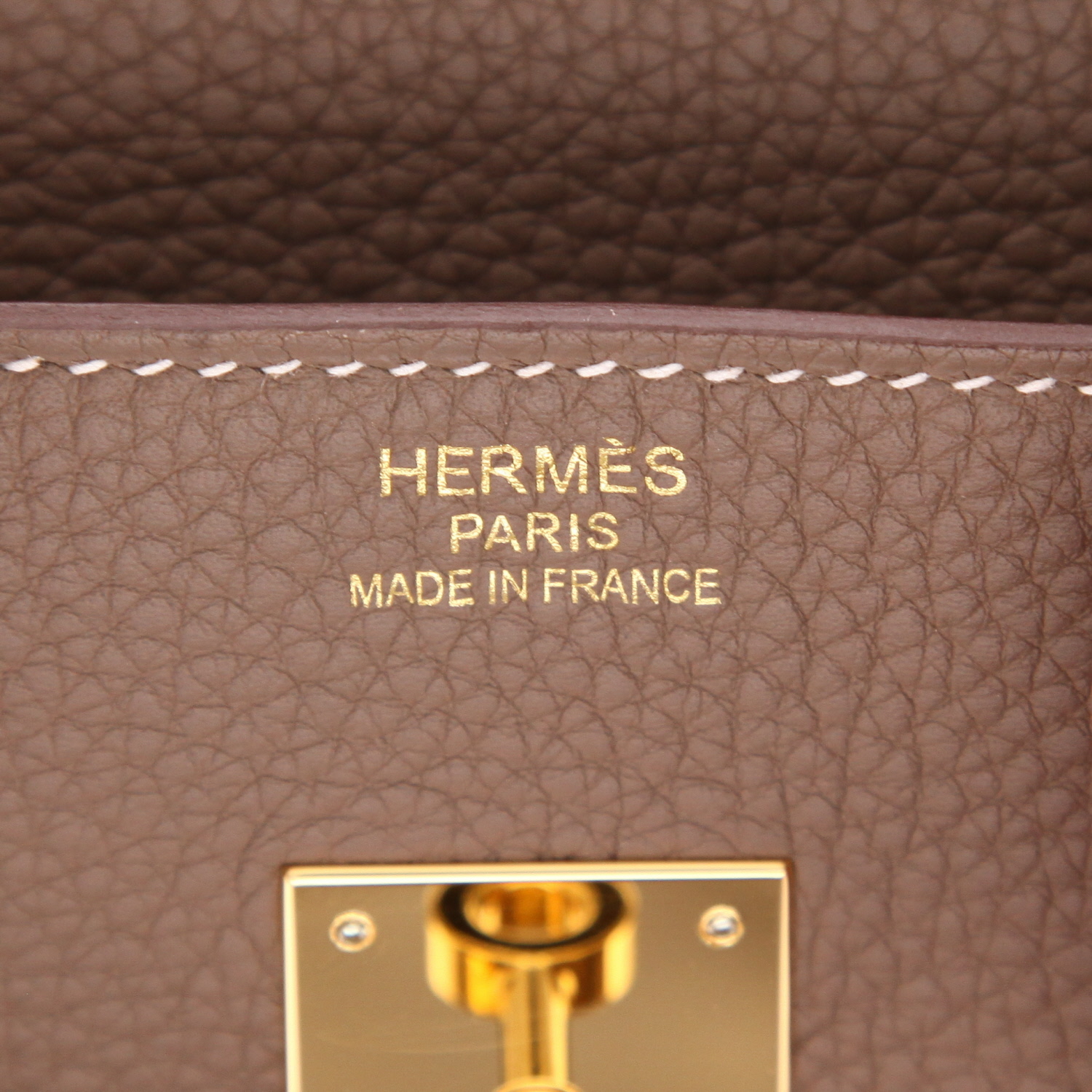 Borsa Hermès  Birkin 35 cm in pelle togo etoupe - Detail D2