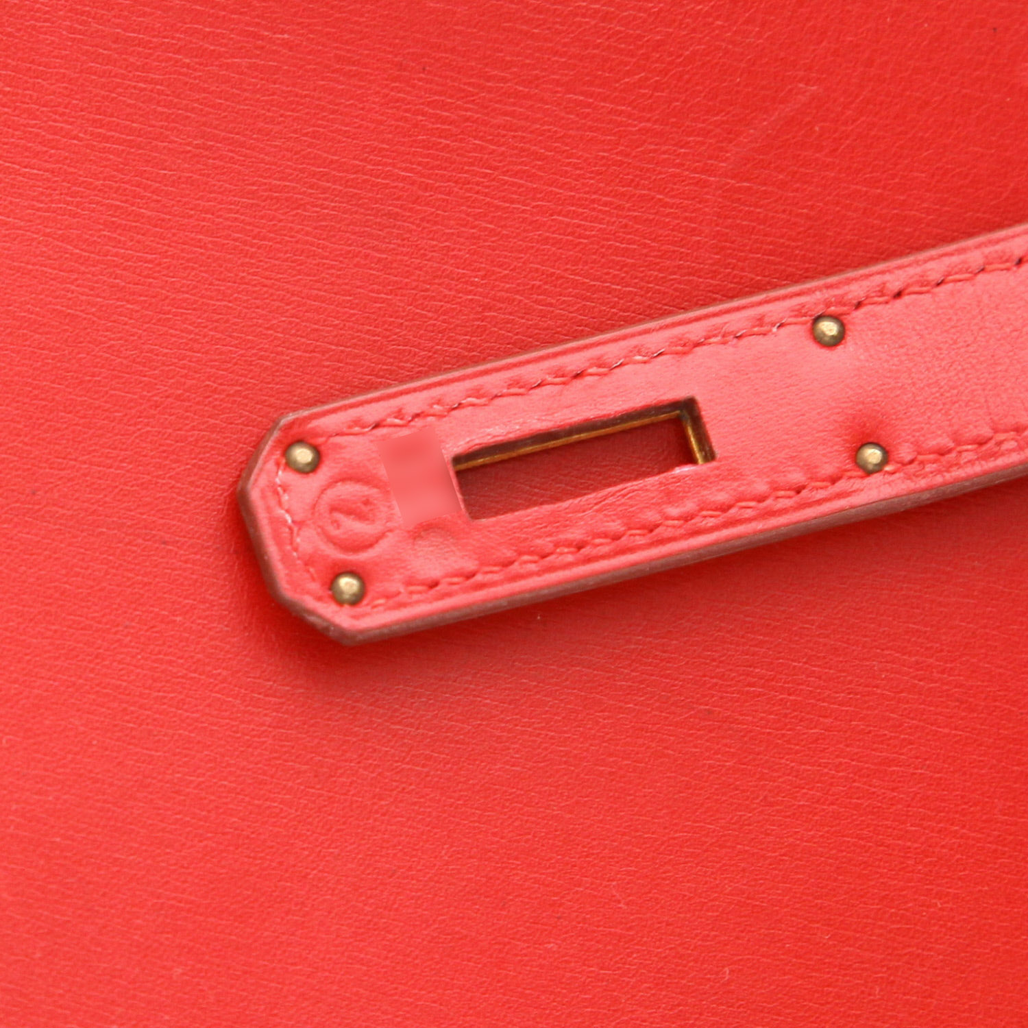 Hermès  Kelly 32 cm handbag  in red box leather - Detail D4