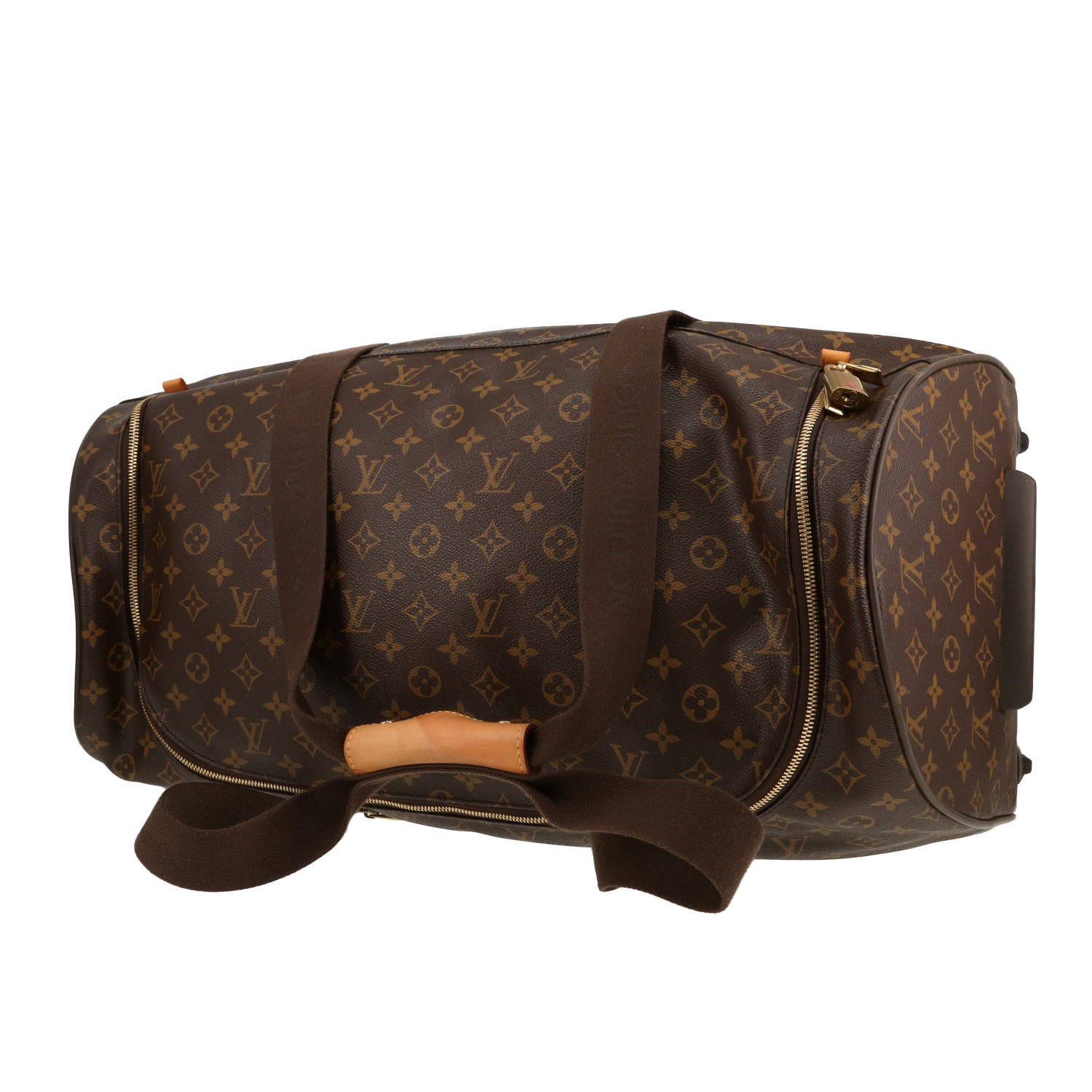 Valise souple Louis Vuitton   en toile monogram marron - Detail D4
