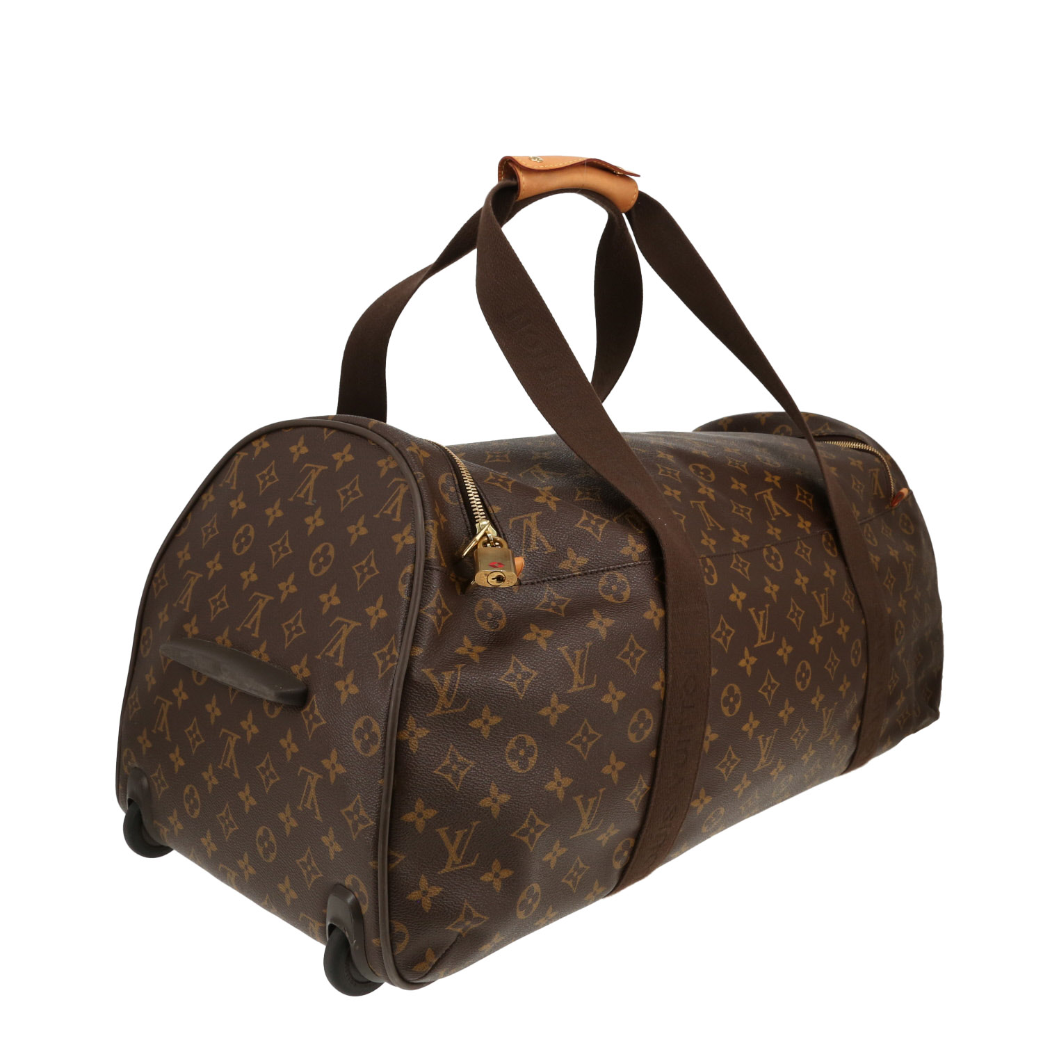Valise souple Louis Vuitton   en toile monogram marron - Detail D9