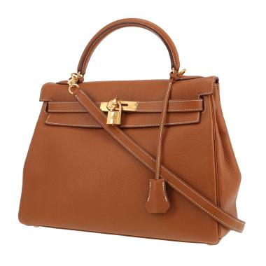 Hermès  Kelly 32 cm handbag  in gold togo leather