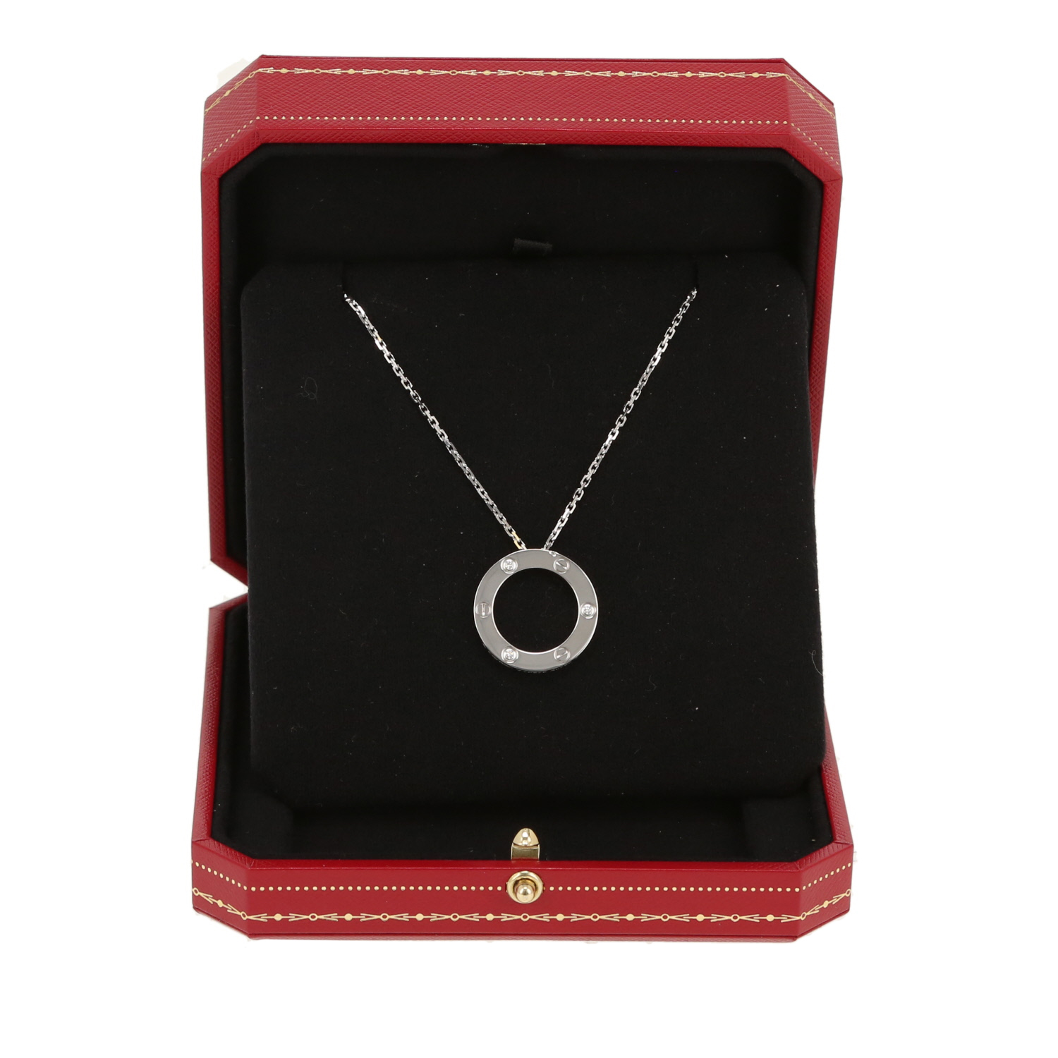 Cartier Love necklace in white gold and diamonds - Detail D2