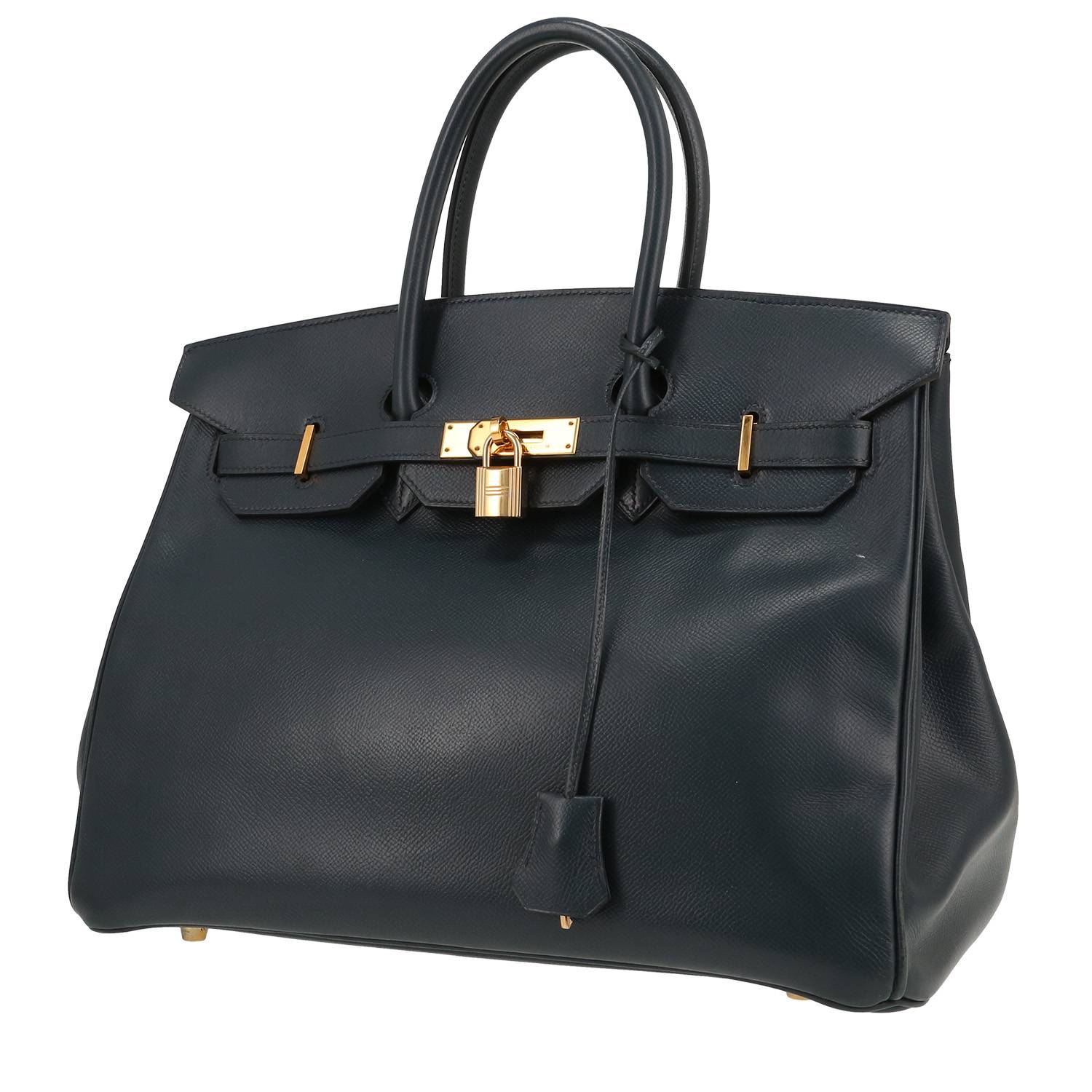 Hermès Birkin 35 Courchevel Bleu Indigo Occasion Hermès Birkin 35 Courchevel Bleu Indigo Occasion