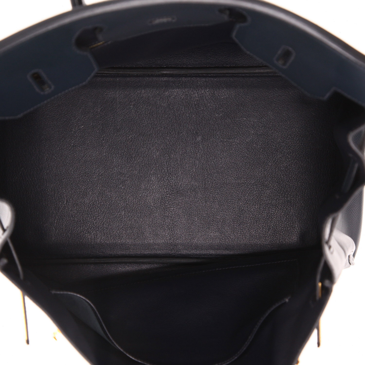 Borsa Hermès  Birkin 35 cm in pelle Courchevel blu indaco - Detail D3