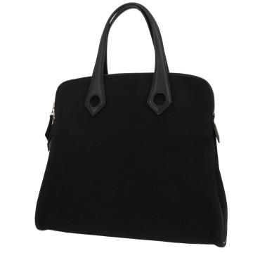 Borsa Hermès Heeboo in tela nera e pelle nera