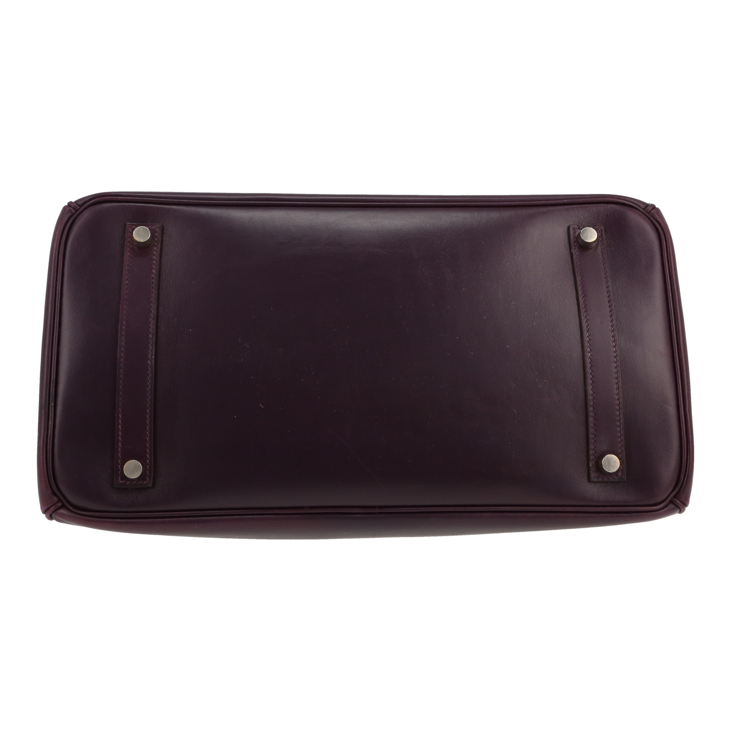 Sac à main Hermès  Birkin 35 cm en cuir box violet Raisin - Detail D1