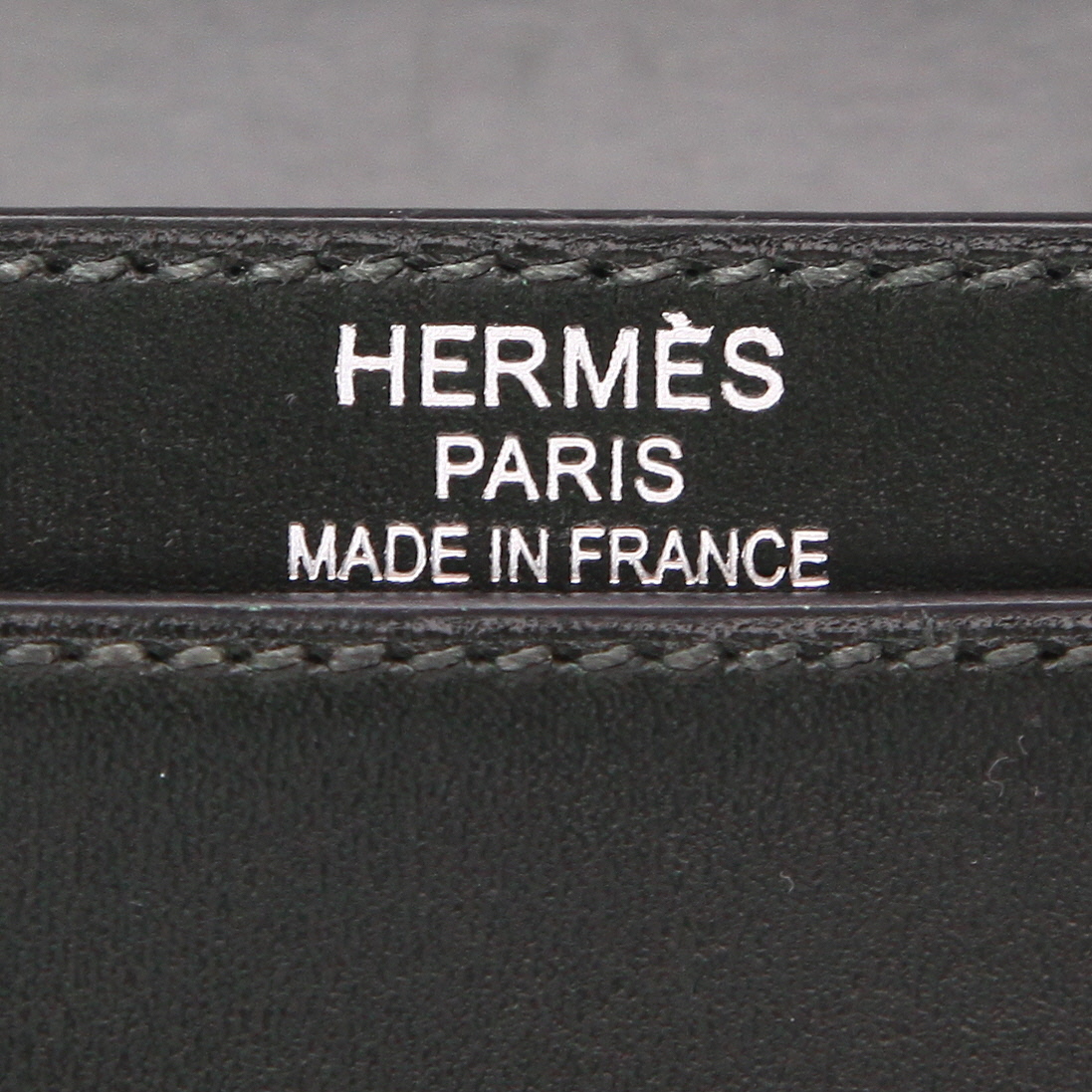 Borsa portadocumenti Hermès  Sac à dépêches in pelle box verde-pino - Detail D2
