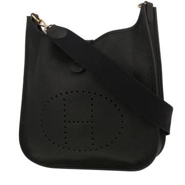 Bolso bandolera Hermès  Evelyne en cuero taurillon clémence negro