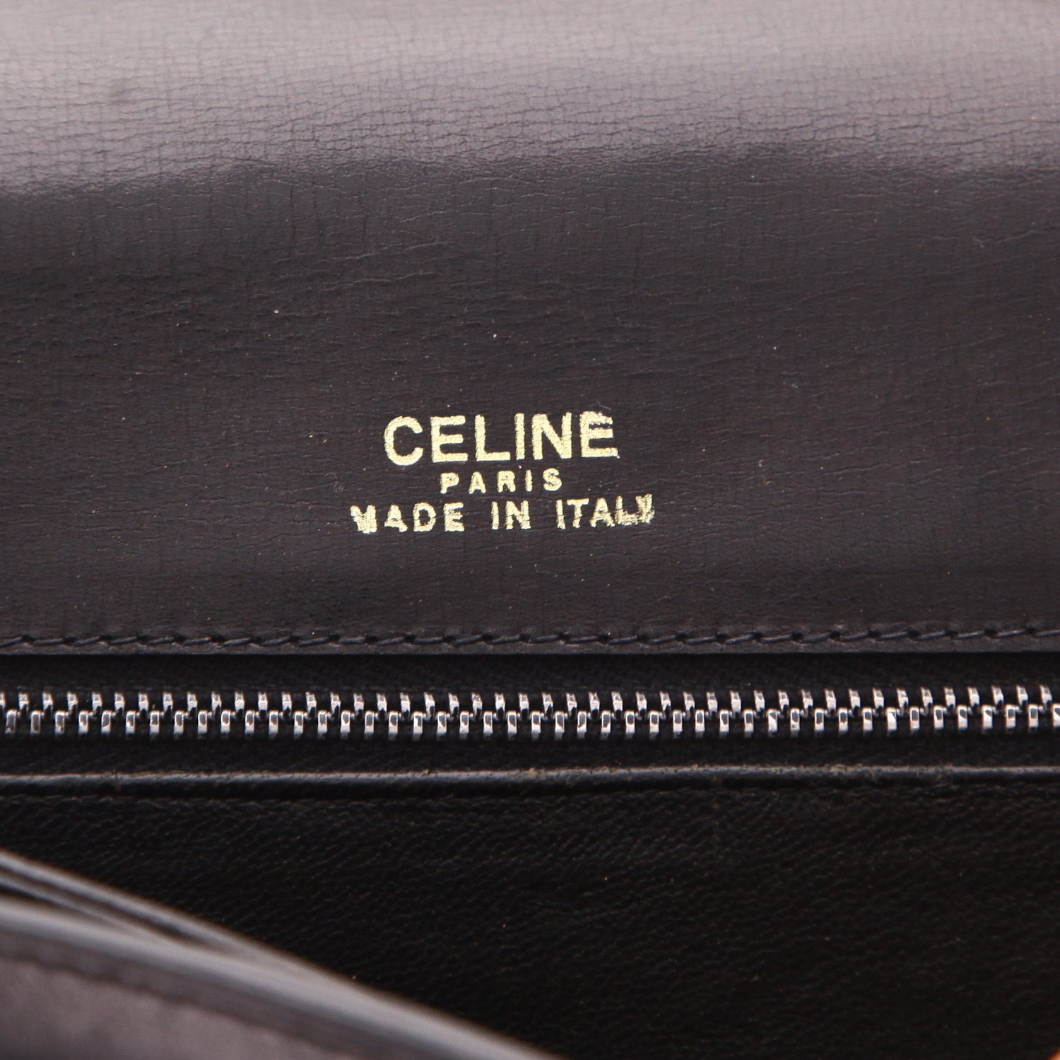 Bolso de mano Celine  Vintage en cuero negro - Detail D2