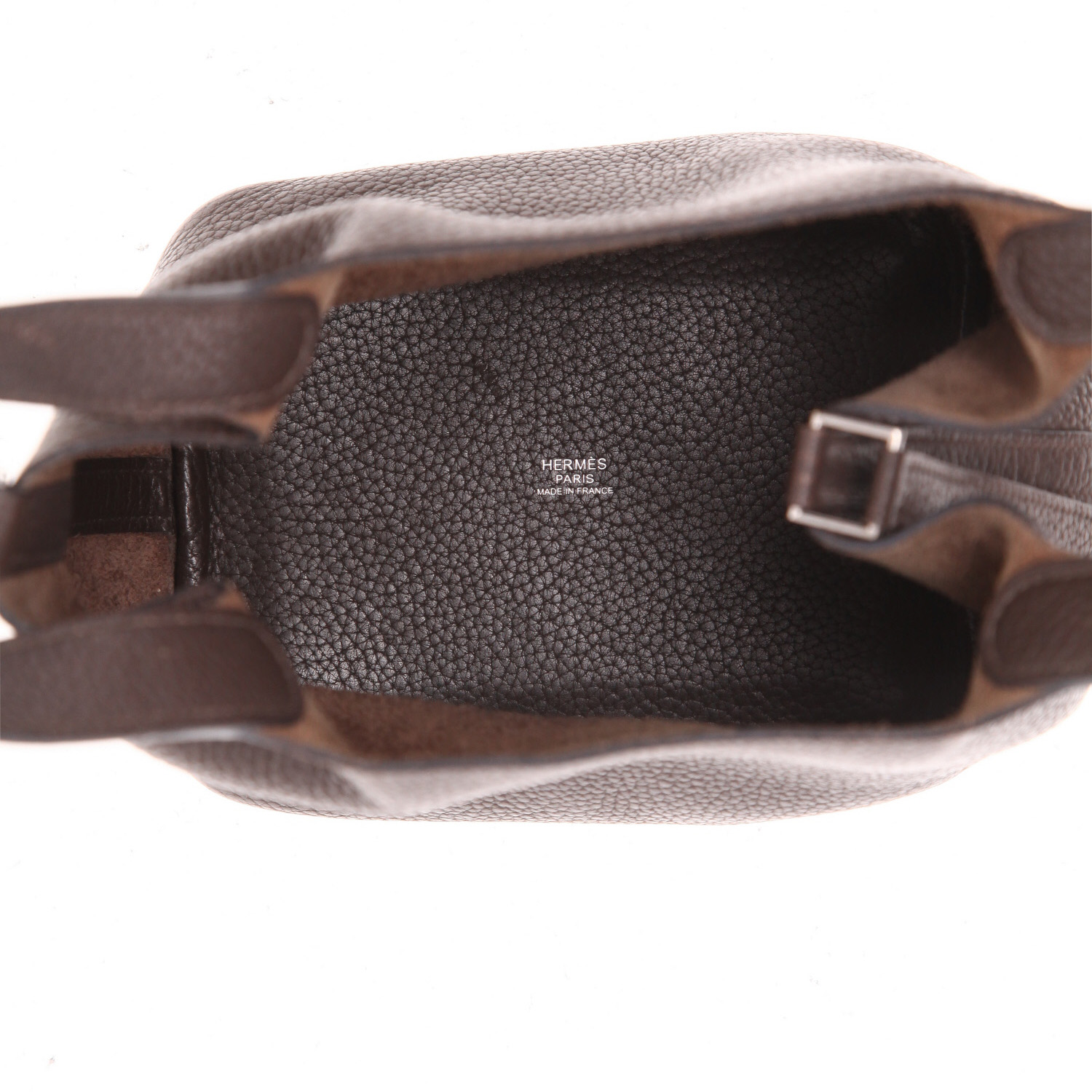 Hermès  Picotin 18 cm handbag  in brown Café leather taurillon clémence - Detail D3