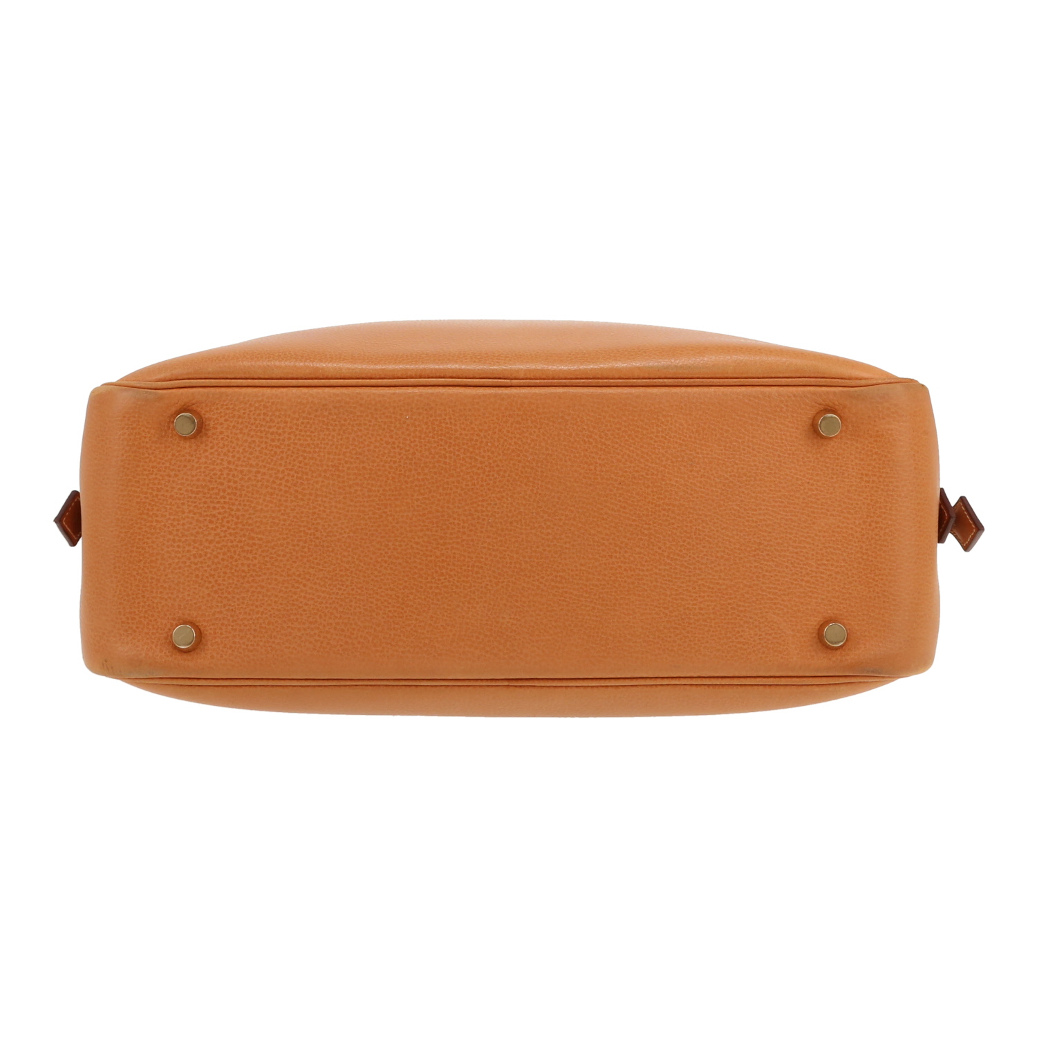 Bolso de mano Hermès  Plume en vaca bermeja marrón - Detail D1