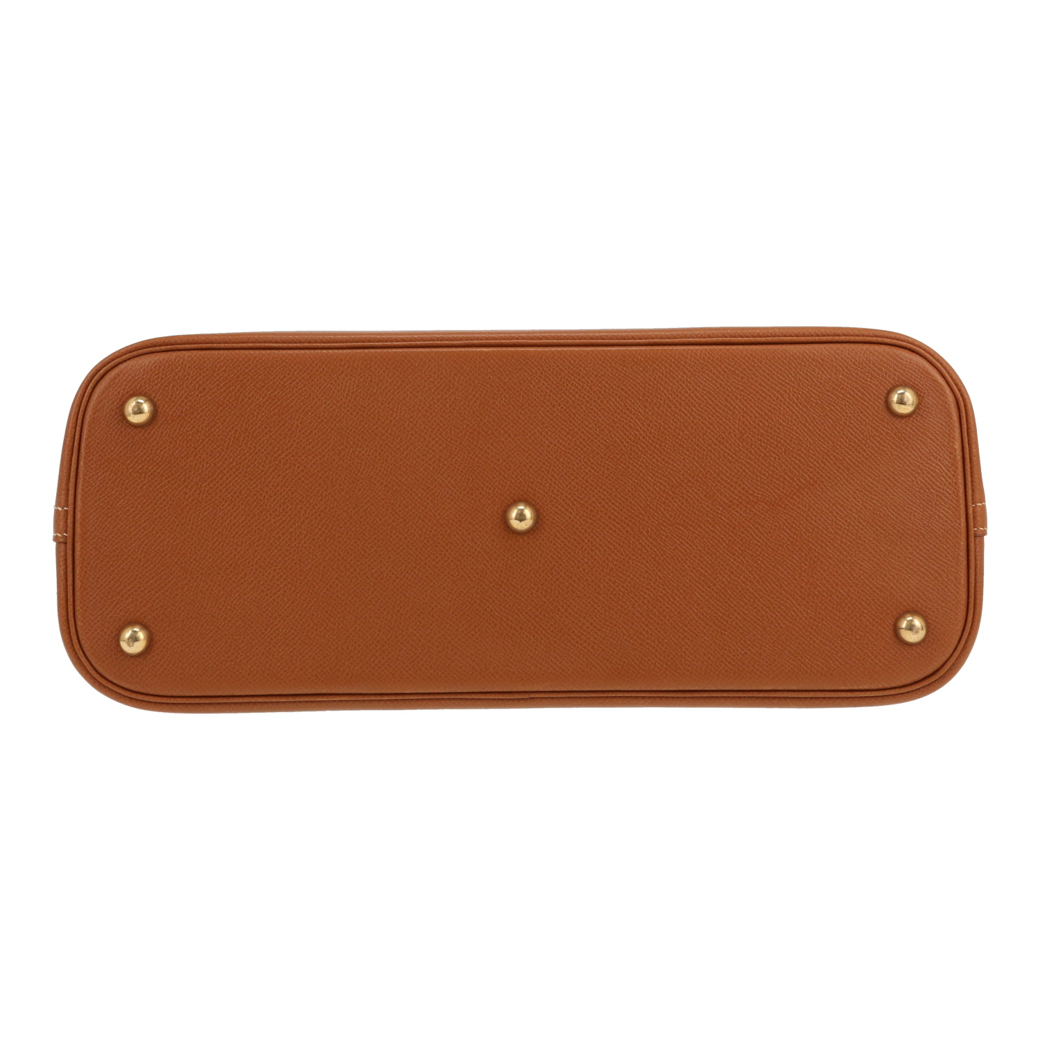 Hermès  Bolide 35 cm handbag  in gold Courchevel leather - Detail D1