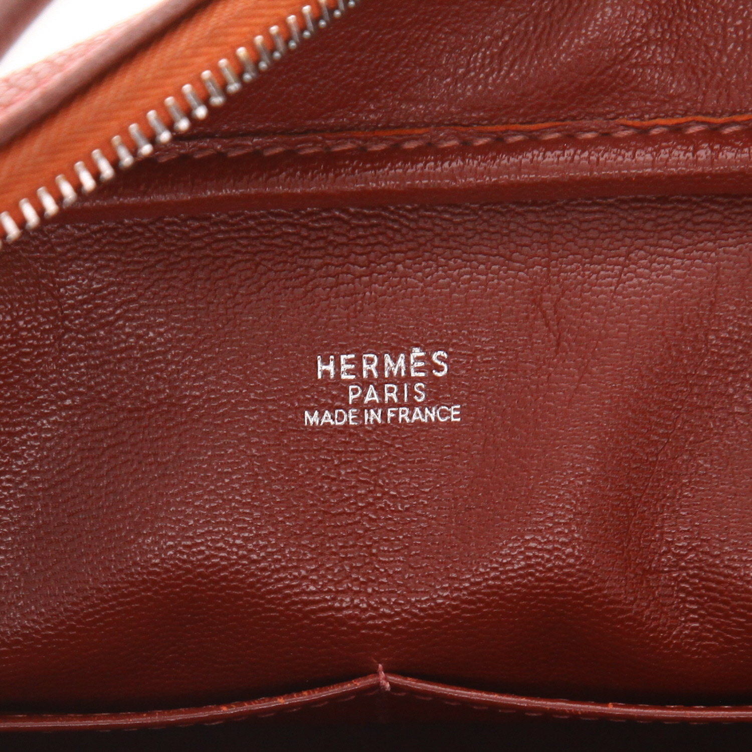 Hermès  Plume handbag  in brick red togo leather - Detail D2