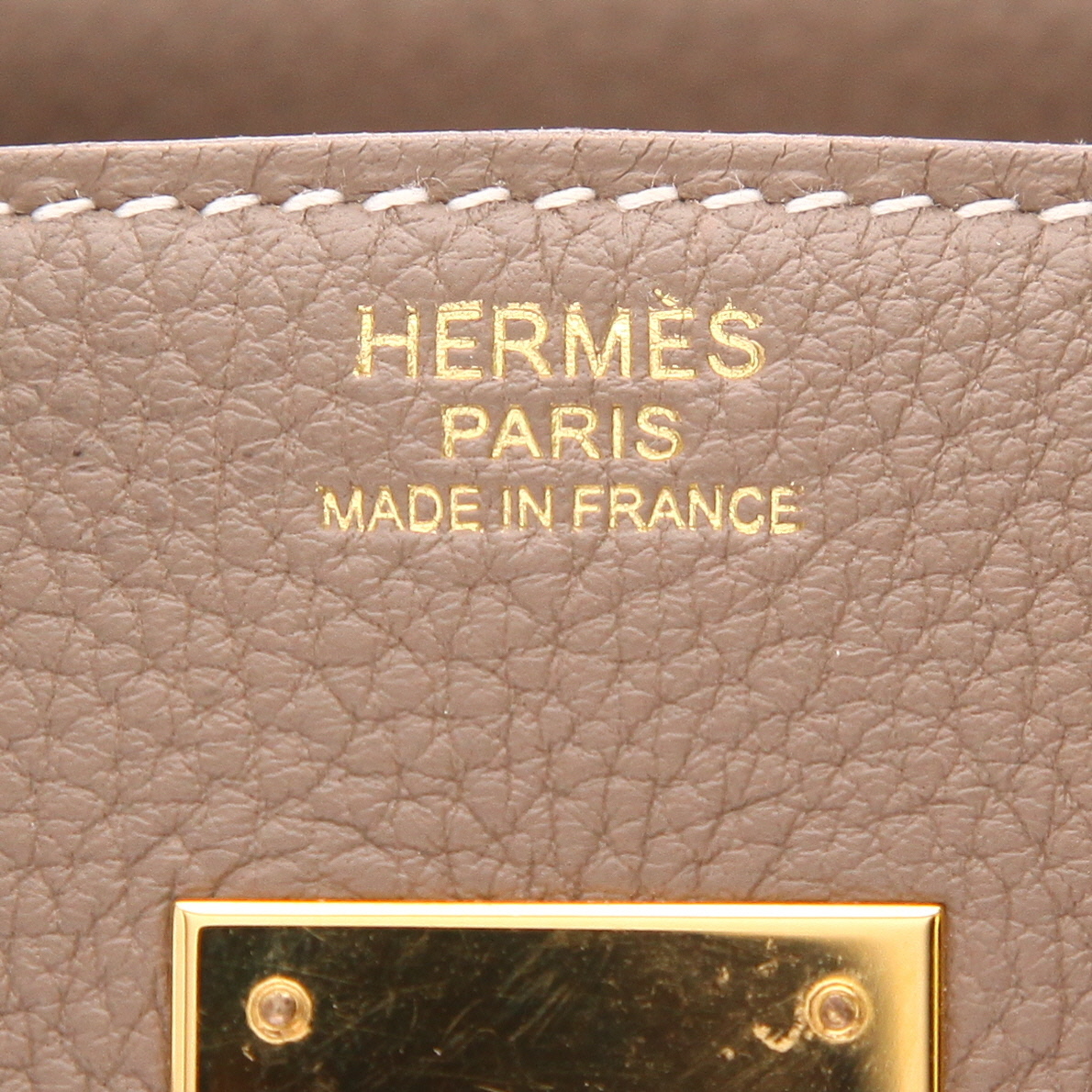 Sac à main Hermès  Birkin 30 cm en cuir togo étoupe - Detail D2